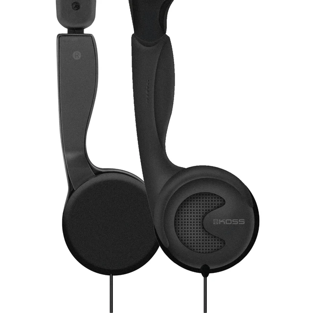 Alt view image 2 of 7 - KTXPro1 Titanium 90s Style On-Ear Headphones, Black, Volume Control Retro Style, Wired 3.5mm Plug, 60 ohm Dynamic Drivers