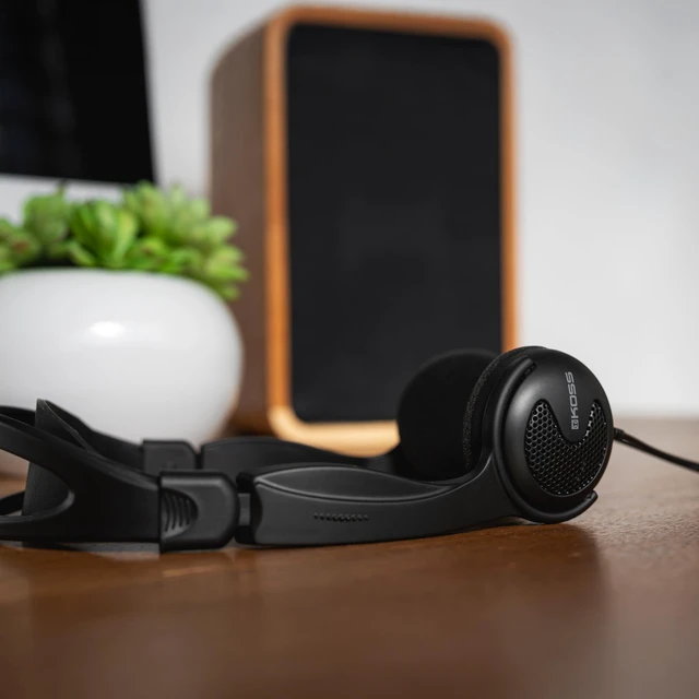 Alt view image 6 of 7 - KTXPro1 Titanium 90s Style On-Ear Headphones, Black, Volume Control Retro Style, Wired 3.5mm Plug, 60 ohm Dynamic Drivers