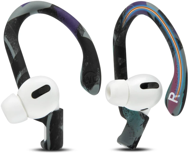 Main image of HookZ Pro 3 - Adjustable Ear Hooks for AirPods Pro 3 Made by Wicked Cushions Malleable Core, Custom Fit, Secure & Comfortable, Patent Pending 90's Black
