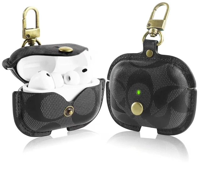 Main image of for AirPods Pro 3 Case, Leather Cute Full Body Shockproof Protective Cover for AirPods Pro 3nd Generation Case for Women Men, Drop Protection (E)