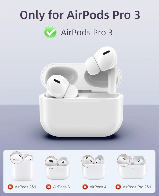Alt view image 2 of 6 - for AirPods Pro 3 Case, Leather Cute Full Body Shockproof Protective Cover for AirPods Pro 3nd Generation Case for Women Men, Drop Protection (E)
