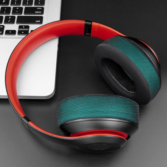 Alt view image 4 of 7 - Cooling Gel Earpads Replacement for Beats Studio 2 & Studio 3 Wired & Wireless Headphones, Ear Pads Cushions with High-Density Noise Isolation Foam, Added Thickness - Dark Green