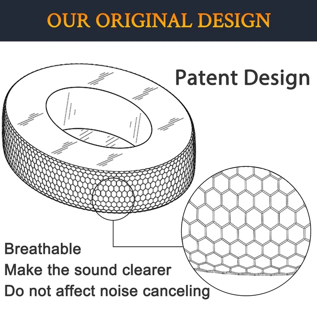 Alt view image 5 of 7 - Cooling-Gel Replacement Earpads for Skullcandy Hesh 3/ANC/Evo & Crusher Wireless/540/ANC/Evo & Venue ANC Over-Ear Headphones, Ear Pads Cushions with Ice Silk Fabric - Dark Green