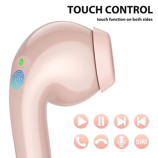 Alt view image 2 of 7 - Wireless Earbud for Samsung S26 S25 S24 Ultra S23 Fe S22+ S21 Pink 5.3 Bluetooth Earbud Cordless Ear Bud with Mic Stereo Wireless Headphone for iPhone 17 Air 16 15 18 Pro Max Duo 14 Plus/Pixel