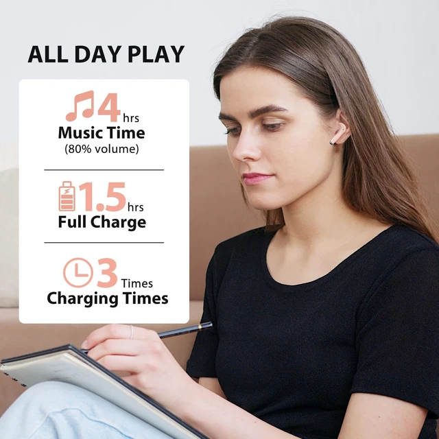 Alt view image 4 of 7 - Wireless Earbud for Samsung S26 S25 S24 Ultra S23 Fe S22+ S21 Pink 5.3 Bluetooth Earbud Cordless Ear Bud with Mic Stereo Wireless Headphone for iPhone 17 Air 16 15 18 Pro Max Duo 14 Plus/Pixel