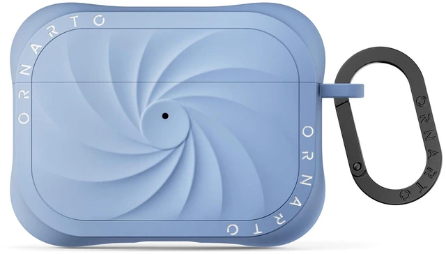 Main image of Vortuxe for AirPods Pro 3 Case, Liquid Silicone, Sky Whisper Velvety Soft Touch, 2X MIL-STD Drop Protection, Elevated Corner Design, Sleek Vortex Pattern, LED Visible, Carabiner Included