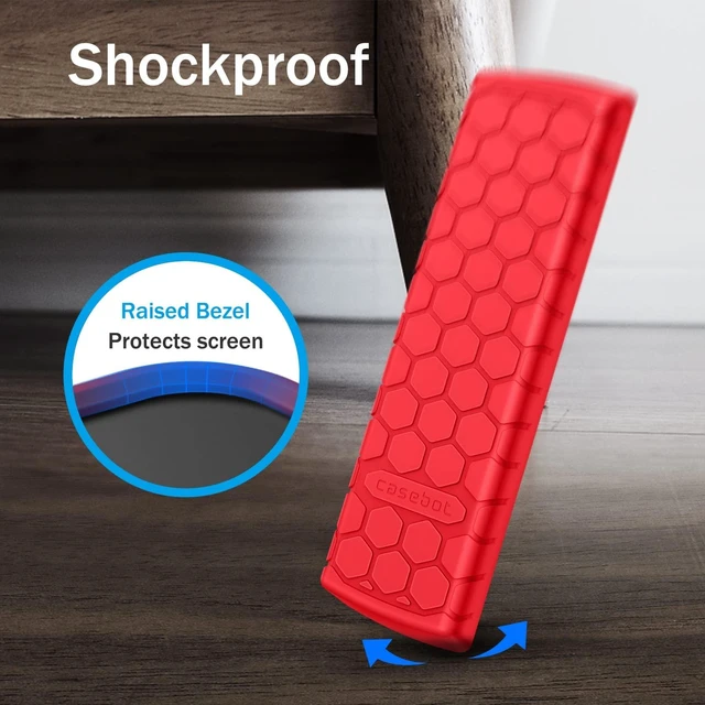 Alt view image 6 of 7 - Silicone Case for Fire TV Alexa Voice Remote Enhanced, Red Fire TV Stick 4K Max (2nd Gen)/Toshiba/Insignia/Pioneer/2-Series/4-Series/Omni Remote, Shockproof Cover, Anti Slip