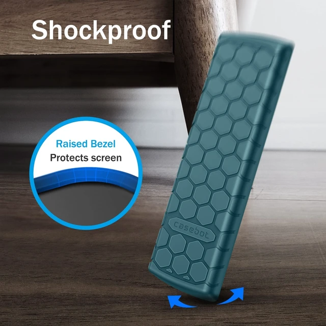 Alt view image 6 of 7 - Silicone Case for Fire TV Alexa Voice Remote Enhanced, Dark Cyan Fire TV Stick 4K Max (2nd Gen)/Toshiba/Insignia/Pioneer/2-Series/4-Series/Omni Remote, Shockproof Cover, Anti Slip