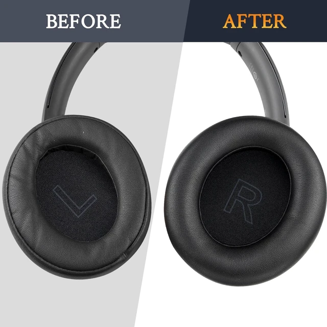 Alt view image 4 of 7 - Earpads for Anker Q30/Q30i/Q35 Headphones - Black for Anker Soundcore Life Q30/Q30i/Q35 Headphones