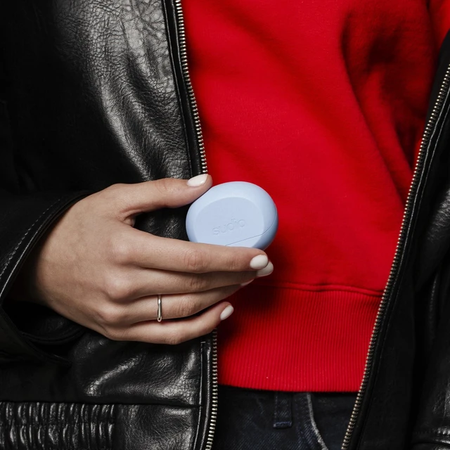 Alt view image 4 of 7 - A3 All-Day Wireless Earbuds 25H Playtime, Bluetooth 5.4, Sweat & Splashproof, Balanced Sound, Clear Calls with Enhanced Mics, USB-C Charging, Made from Recycled Plastics (Blue)