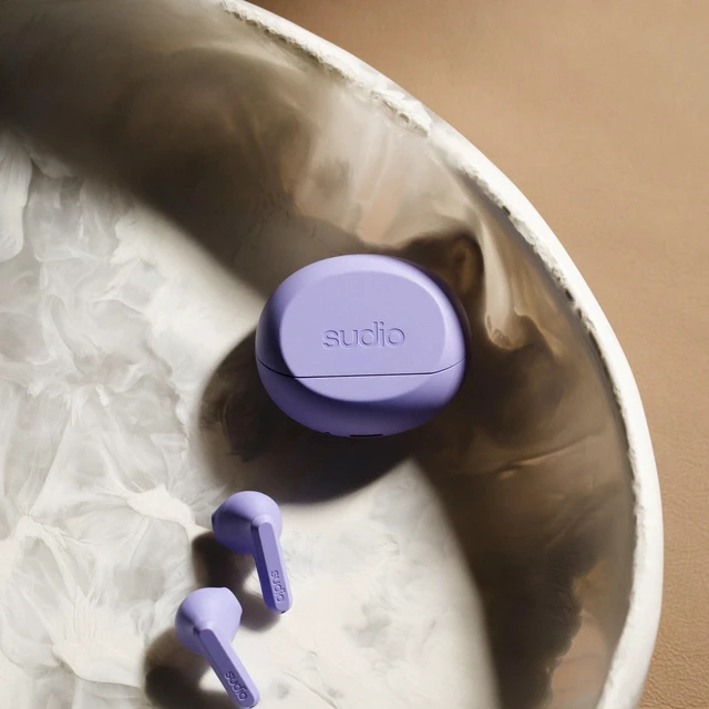 Alt view image 3 of 7 - A3 All-Day Wireless Earbuds 25H Playtime, Bluetooth 5.4, Sweat & Splashproof, Balanced Sound, Clear Calls with Enhanced Mics, USB-C Charging, Made from Recycled Plastics (Purple)