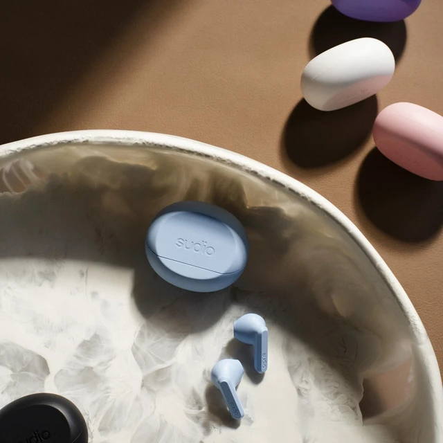 Alt view image 6 of 7 - A3 All-Day Wireless Earbuds 25H Playtime, Bluetooth 5.4, Sweat & Splashproof, Balanced Sound, Clear Calls with Enhanced Mics, USB-C Charging, Made from Recycled Plastics (Purple)