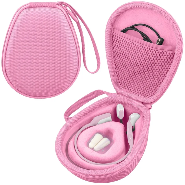 Main image of Hard Case for SHOKZ OpenRun Pro 2/1/Mini,OpenMove,OpenSwim, Pink Compatible with All Dual-Size SHOKZ Open-Ear Bone Conduction Sport Headphones, Standard And Mini Fit, Custom-Molded Insert
