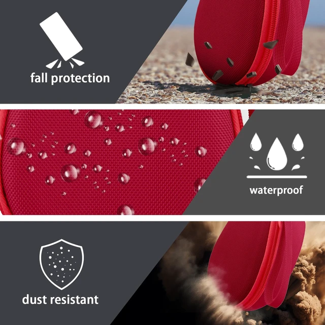 Alt view image 7 of 7 - Hard Case for SHOKZ OpenRun Pro 2/1/Mini,OpenMove,OpenSwim, Red Compatible with All Dual-Size SHOKZ Open-Ear Bone Conduction Sport Headphones, Standard And Mini Fit, Custom-Molded Insert
