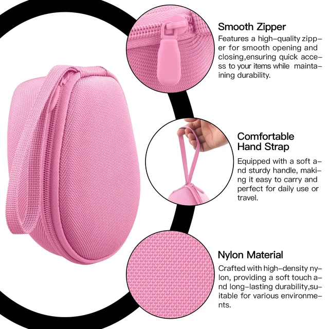 Alt view image 3 of 7 - Hard Case for SHOKZ OpenRun Pro 2/1/Mini,OpenMove,OpenSwim, Pink Compatible with All Dual-Size SHOKZ Open-Ear Bone Conduction Sport Headphones, Standard And Mini Fit, Custom-Molded Insert