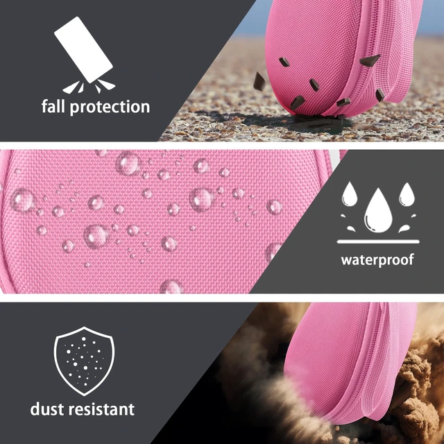 Alt view image 7 of 7 - Hard Case for SHOKZ OpenRun Pro 2/1/Mini,OpenMove,OpenSwim, Pink Compatible with All Dual-Size SHOKZ Open-Ear Bone Conduction Sport Headphones, Standard And Mini Fit, Custom-Molded Insert