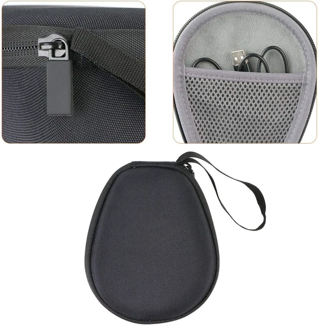 Alt view image 4 of 6 - Hard Case for SHOKZ OpenRun Pro 2/1/Mini,OpenMove,OpenSwim, Black+Grey