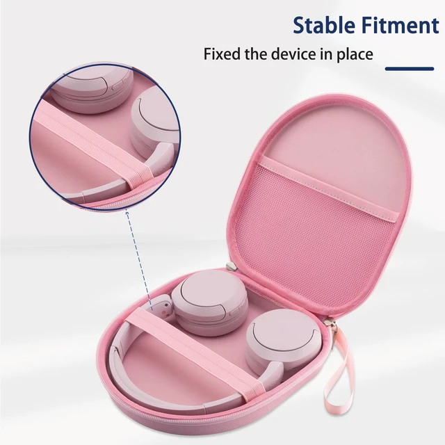 Alt view image 4 of 7 - Case Compatible with Tune 520BT 510BT 720BT 770NC 670NC, Sony WH-CH720N WH-CH520 Noise Canceling Wireless Headphones, Portable Travel Headphone Case (Pink)