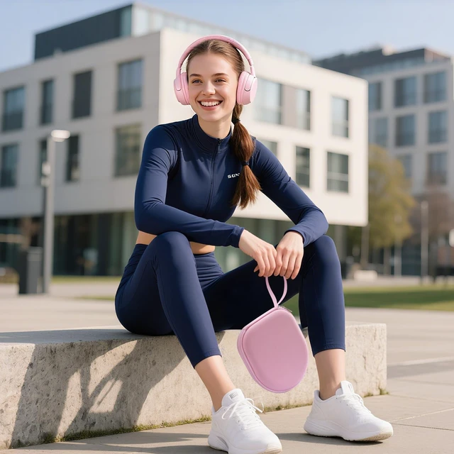 Alt view image 6 of 7 - Case Compatible with Tune 520BT 510BT 720BT 770NC 670NC, Sony WH-CH720N WH-CH520 Noise Canceling Wireless Headphones, Portable Travel Headphone Case (Pink)