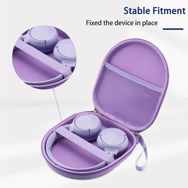 Alt view image 4 of 7 - Case Compatible with Tune 520BT 510BT 720BT 770NC 670NC, Sony WH-CH720N WH-CH520 Noise Canceling Wireless Headphones, Portable Travel Headphone Case (Purple)
