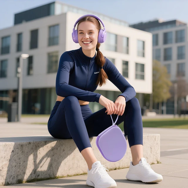 Alt view image 6 of 7 - Case Compatible with Tune 520BT 510BT 720BT 770NC 670NC, Sony WH-CH720N WH-CH520 Noise Canceling Wireless Headphones, Portable Travel Headphone Case (Purple)