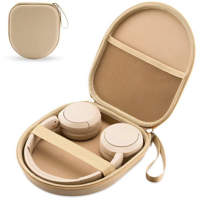 Main image of Case Compatible with Tune 520BT 510BT 720BT 770NC 670NC, Sony WH-CH720N WH-CH520 Noise Canceling Wireless Headphones, Portable Travel Headphone Case (Beige)