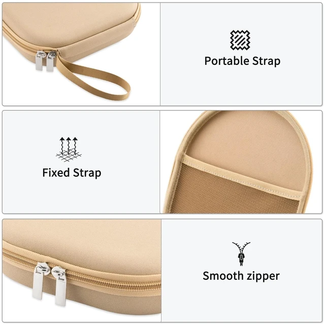 Alt view image 3 of 7 - Case Compatible with Tune 520BT 510BT 720BT 770NC 670NC, Sony WH-CH720N WH-CH520 Noise Canceling Wireless Headphones, Portable Travel Headphone Case (Beige)