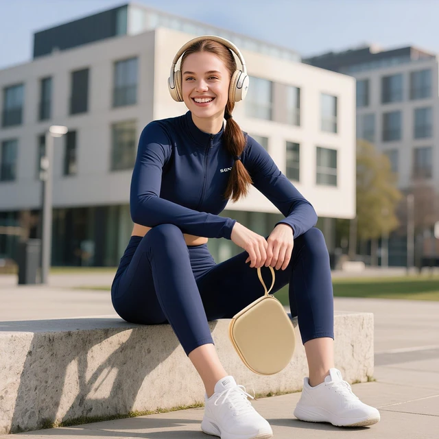 Alt view image 6 of 7 - Case Compatible with Tune 520BT 510BT 720BT 770NC 670NC, Sony WH-CH720N WH-CH520 Noise Canceling Wireless Headphones, Portable Travel Headphone Case (Beige)