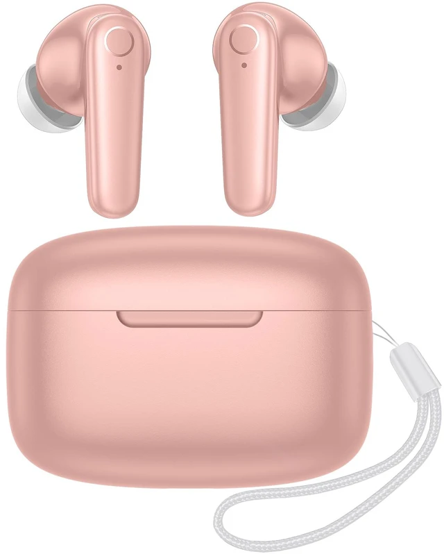 Main image of Wireless Earbuds Bluetooth 5.4 Headphones 60H Playtime Deep Bass Stereo Ear Buds with Mic Comfort Lightweight in Ear Earphones for Workout/Running Pink