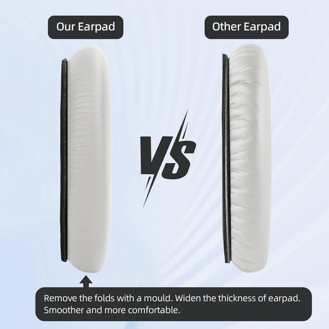 Alt view image 4 of 7 - Replacement Earpads and Headband Pad Compatible with Bose QC35 QC45 Waterproof and Sweat-Resistant (Beige)