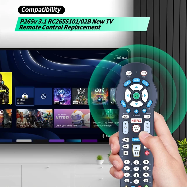 Alt view image 3 of 7 - New Remote Control Replacement fit for Verizon Fios P265v 3.1 RC2655101/02B Frontier Cable Box TV