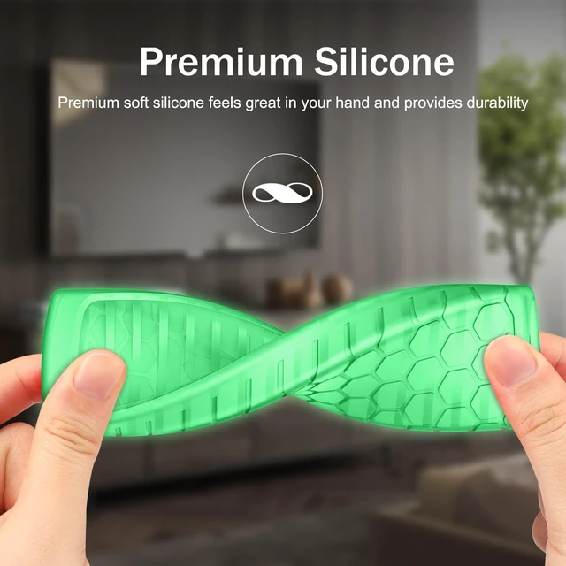 Alt view image 4 of 7 - Silicone Case for Fire TV Alexa Voice Remote Enhanced, Green Glow Fire TV Stick 4K Max (2nd Gen)/Toshiba/Insignia/Pioneer/2-Series/4-Series/Omni Remote, Shockproof Cover, Anti Slip