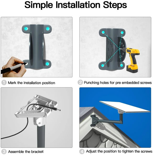 Alt view image 7 of 7 - Starlink Standard 4/4X Long Wall Mounting Kit - 17 Inch Heavy Duty, Compatible with Starlink Standard Gen3 Dish, Includes Mount Adapter