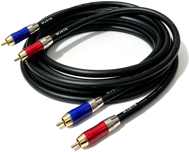 Main image of 020 RCA to RCA Audio Cable, 1RCA Male to 1RCA Male Stereo Audio Cable Converter, Digital Stereo Audio Cable for subwoofer, Home Theater, high-Fidelity Audio-Double Shielding-2 Pack (2FT)
