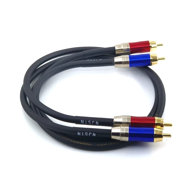 Alt view image 2 of 4 - 020 RCA to RCA Audio Cable, 1RCA Male to 1RCA Male Stereo Audio Cable Converter, Digital Stereo Audio Cable for subwoofer, Home Theater, high-Fidelity Audio-Double Shielding-2 Pack (2FT)