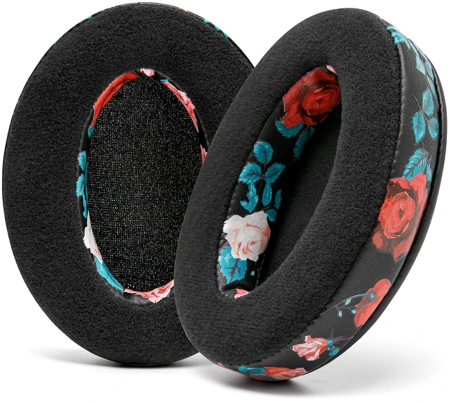 Main image of PadZ Velour - Earpads for Audio Technica, HyperX, Arctis & More Made by Wicked Cushions Extra Thick Also fits Logitech G Pro X & 50+ Additional Models Black Floral