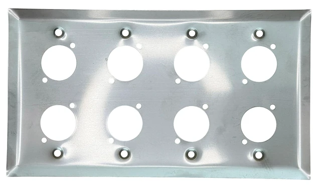 Alt view image 4 of 5 - 8 Port Stainless Steel XLR Wall Plate Blank Panel for Pro Audio Blank 8 Port XLR Wall Plate Panel for Custom Professional Audio, Studio, Theater & Conference Room Installations