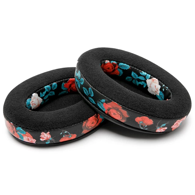 Alt view image 7 of 7 - PadZ Velour - Earpads for Audio Technica, HyperX, Arctis & More Made by Wicked Cushions Extra Thick Also fits Logitech G Pro X & 50+ Additional Models Black Floral