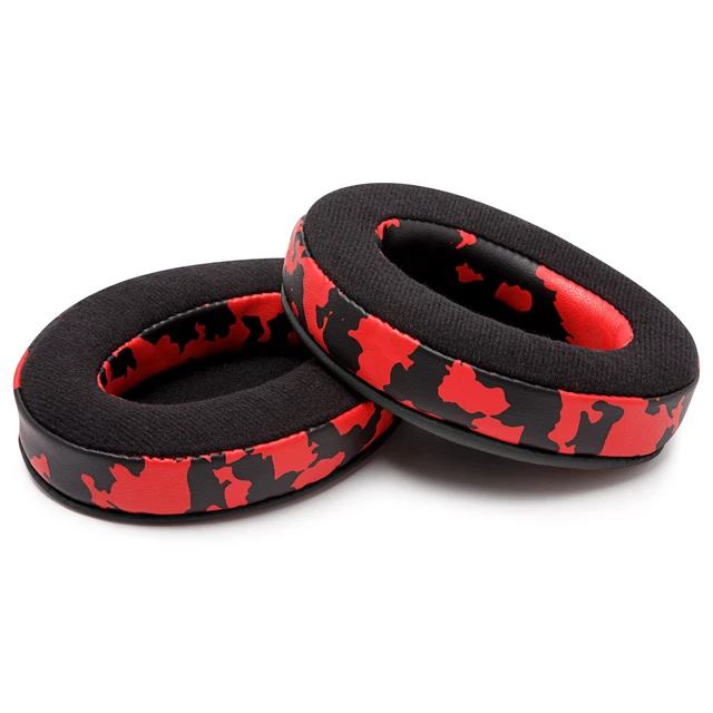 Alt view image 7 of 7 - PadZ Velour - Earpads for Audio Technica, HyperX, Arctis & More Made by Wicked Cushions Extra Thick Also fits Logitech G Pro X & 50+ Additional Models Red Camo