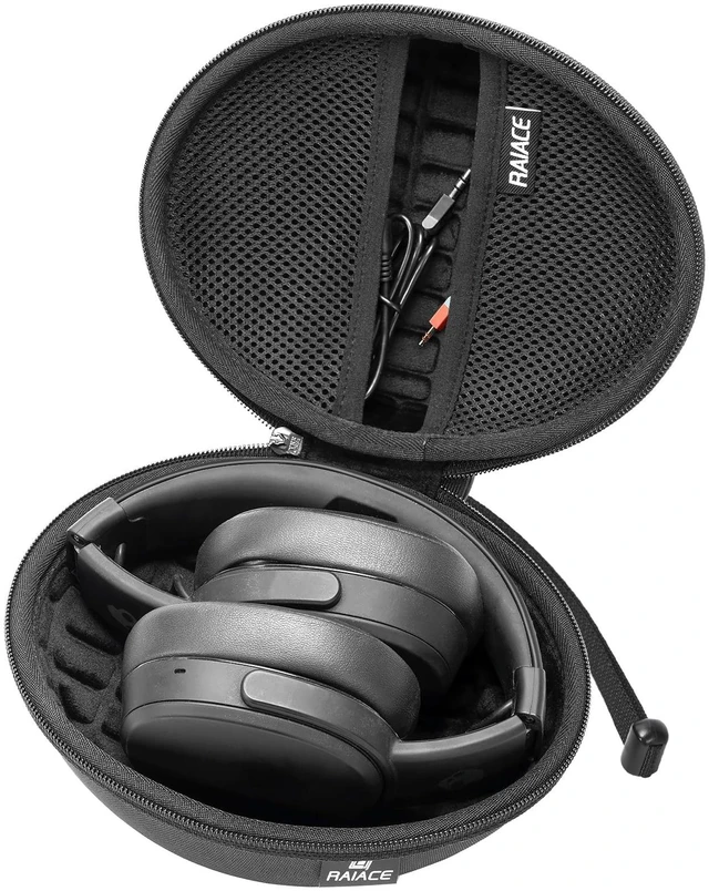 Main image of Hard Travel Carrying Case Compatible with Skullcandy Crusher Over-Ear Headphones. (Case Only, Not Include The Device)-Black(Black Lining)