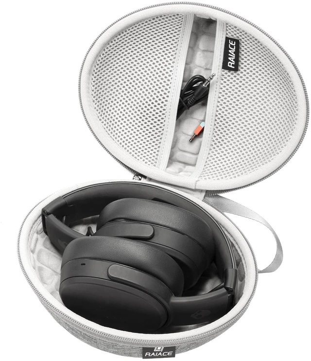 Main image of Hard Travel Carrying Case Compatible with Skullcandy Crusher Over-Ear Headphones. (Case Only, Not Include The Device)-Gray(Gray Lining)