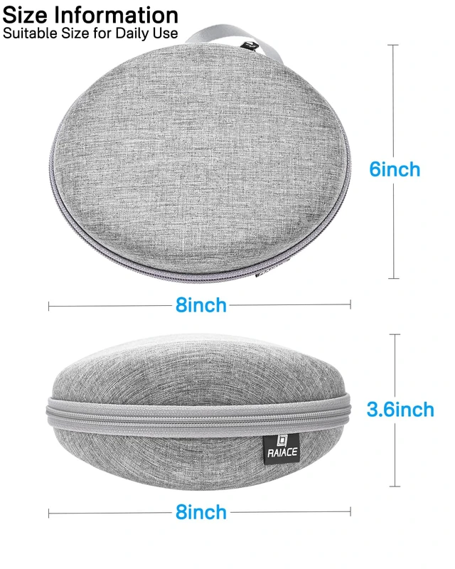 Alt view image 3 of 6 - Hard Travel Carrying Case Compatible with Skullcandy Crusher Over-Ear Headphones. (Case Only, Not Include The Device)-Gray(Gray Lining)