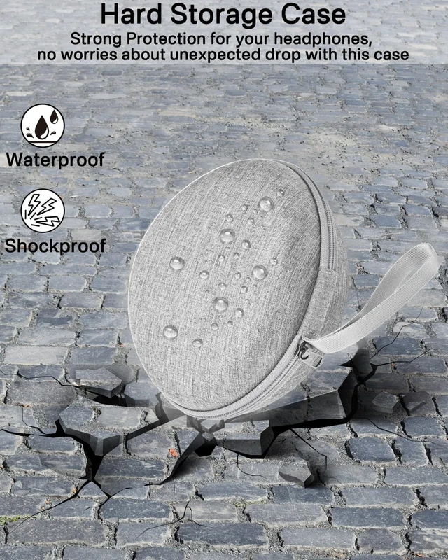 Alt view image 5 of 6 - Hard Travel Carrying Case Compatible with Skullcandy Crusher Over-Ear Headphones. (Case Only, Not Include The Device)-Gray(Gray Lining)