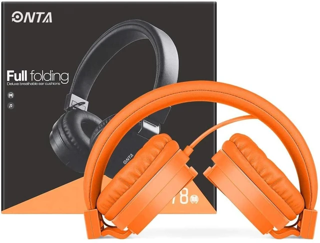 Alt view image 7 of 7 - Kids Headphones for Boys Girls - Child Student Headset Wired plug Toddler Earphones School Teen on Ear for Ipad Computer Smart phone Fire Tablet Laptop Plane Travel Game,orange