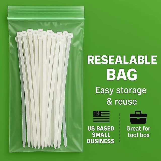 Alt view image 5 of 7 - 16 inch Clear Zip Ties, 120 LB Tensile Strength 100 Pack, PA66 Nylon, Professional Grade Heavy Duty - UV Resistant Indoor and Outdoor Cable & Wire Management, Multi-Purpose Self-Locking Cable Ties