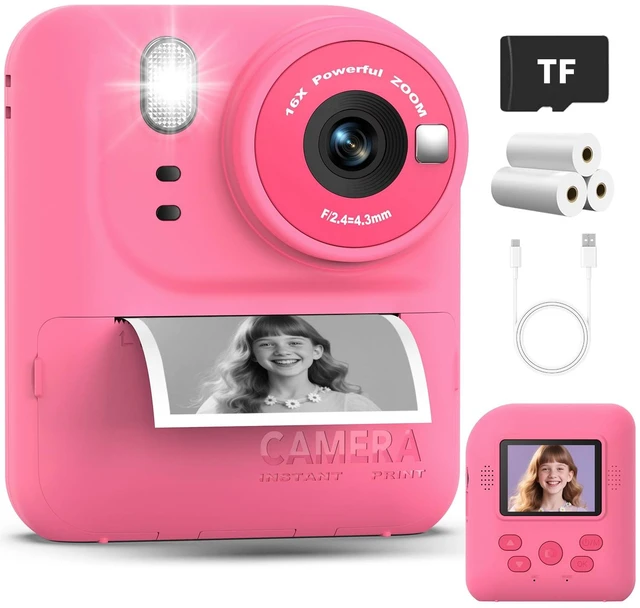 Main image of Kids Instant Print Camera Toys,1080P HD Toddler Digital Video Camera,Christmas Birthday Gifts for Girls Boys Age 3-12 Year Old - TF Card Included (Red)