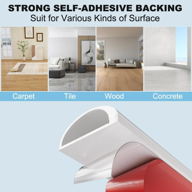 Alt view image 6 of 7 - 118" Side Open Cable Hider Cord Cover for 2-3 Wires,W1.08"× H0.6" Adhesive Cord Hider for Wall Mount Tv, Wire Channel for Cable Concealer,Cable Raceway Home & Office,White