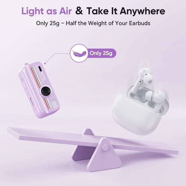 Alt view image 5 of 7 - Mini Keychain Camera, 1080P Mini Digital Camera with 32GB Card 2MP 0.96 Inch Tiny Camera, 16X Digital Zoom, 1080P HD Video, Rechargeable Battery, Micro Camera for Travel, Purple