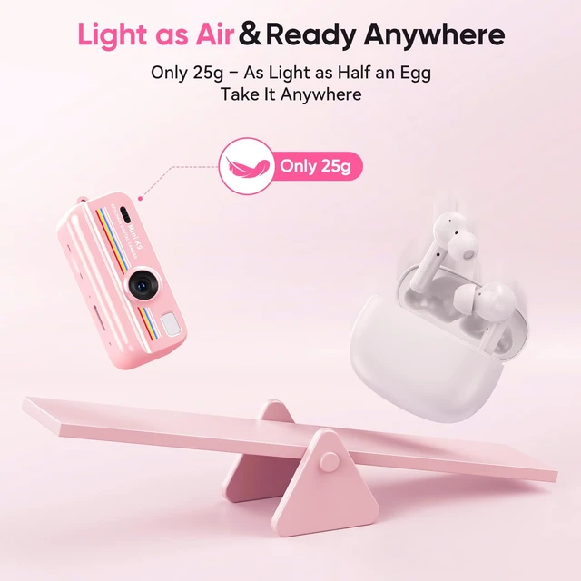 Alt view image 5 of 7 - Mini Keychain Camera, 1080P Mini Digital Camera with 32GB Card 2MP 0.96 Inch Tiny Camera, 16X Digital Zoom, 1080P HD Video, Rechargeable Battery, Micro Camera for Travel, Pink