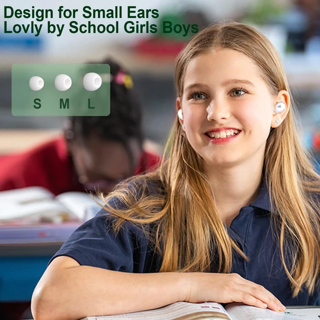 Alt view image 7 of 7 - Kids Earbuds, 85dB Safe Volume, 30H Playtime, Kids Bluetooth Earbuds, Cat Wireless Earbuds for Girls Boys Teen ages 7+, Waterproof, Touch Controls, School Travel, Christmas Birthday Gifts for Kids